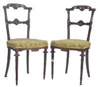 PAIR OF LATE VICTORIAN MAHOGANY HOWARD & SONS CHAIRS