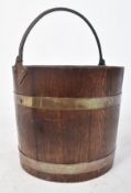 VICTORIAN OAK & BRASS BOUND R. A. LISTER & CO. LTD. BUCKET