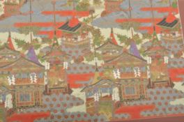 JAPANESE 20TH CENTURY MIXED MEDIA STUDY - FOREST VILLAGE