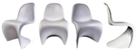 AFTER VERNER PANTON - S CHAIR - SET OF FOUR CHAIRS
