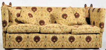 20TH CENTURY KNOLE DROP ARM THREE SEATER SOFA