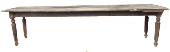 19TH CENTURY VICTORIAN COUNTRY PINE SCULLERY TABLE