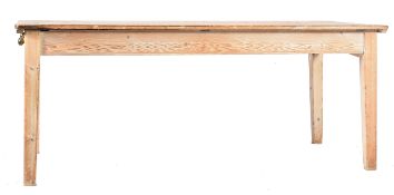 LARGE 19TH CENTURY VICTORIAN PINE REFECTORY DINING TABLE