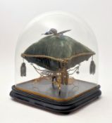 19TH CENTURY FRENCH ' GLOBE DE MARIEE ' MARRIAGE THRONE IN DOME