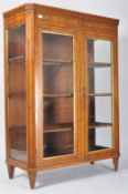 19TH CENTURY DUTCH INLAID SATINWOOD VITRINE DISPLAY CABINET