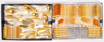 20TH CENTURY SOLINGEN 23 KARAT GOLD PLATED CUTLERY SET