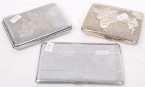 COLLECTION OF THREE VINTAGE 20TH CENTURY CIGARETTE CASES
