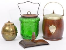 COLLECTION OF EARLY 1900'S DECO BARRELS AND CIGARETTE SET