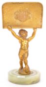 VINTAGE 20TH CENTURY GILT CHERUB LETTER HOLDER