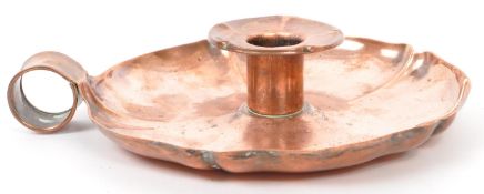 ART NOUVEAU 19TH CENTURY JOSEPH SANKEY COPPER CANDLESTICK