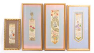 FOUR VICTORIAN 19TH CENTURY FRAMED STEVENSGRAPHS
