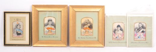 FIVE 19TH CENTURY 1860S ROYAL FAMILY STEVENGRAPHS