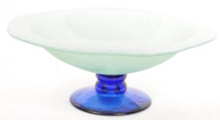 VINTAGE 20TH CENTURY BELIEVED BRISTOL BLUE CENTRE PIECE BOWL