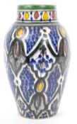 IZNIK SAFI FAIENCE FLOWER & GEOMETRIC DECORATION VASE