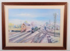 ALAN WARD - BRITISH 20TH CENTURY FRAMED RAILWAY PRINT