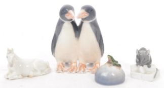 FOUR 20TH CENTURY PORCELAIN COPENHAGEN FIGURES