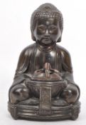 VINTAGE 20TH CENTURY CHINESE BRONZE SPELTER BUDDHA