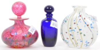 COLLECTION OF CONTEMPORARY STUDIO ART GLASS SCENT BOTTLES