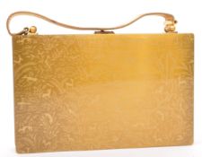 MID 20TH CENTURY GILT METAL STYLISED ANIMAL COMPACT VANITY CASE