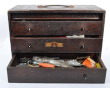 WORLD WAR 2 RAF MAHOGANY FOUR TIER TOOL BOX