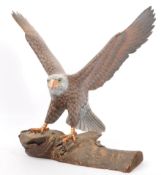 VINTAGE 20TH CENTURY CARVED WOOD EAGLE SCULPTURE