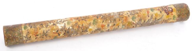 19TH CENTURY CHINESE HAND PAINTED SCROLL HOLDER