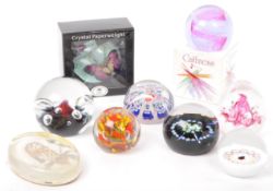20TH CENTURY CAITHNESS MILLEFIORI MIXED GLASS PAPERWEIGHTS