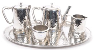 OLDE HALL - STAINLESS STEEL FOUR PIECE TEA SERVICE