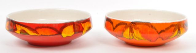 POOLE POTTERY - TWO STUDIO ART POTTERY BOWLS - DELPHIS