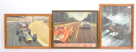 MOTORSPORT PRINTS JIM CLARK LOTUS TIMO MAKINIEN MINI FERRARI