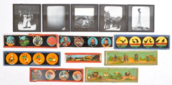 COLLECTION OF EARLY 1900S PICTURE SLIDES AND ILLUSTRATIONS