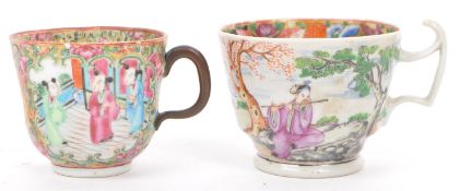 TWO 19TH CENTURY CHINESE FAMILLE ROSE PORCELAIN TEACUPS