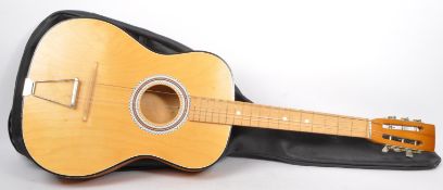 VINTAGE BLONDE WOOD ACOUSTIC GUITAR MUSICAL INSTRUMENT