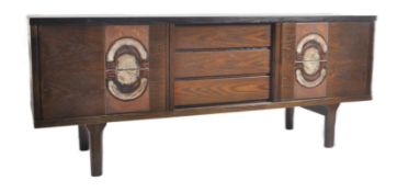 RETRO CIRCA 1960S TEAK DANISH TILED FRONT SIDEBOARD
