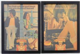 TWO VINTAGE SMIRNOFF VODKA HUMUROUS ADVERTISING POSTERS