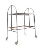 MID CENTURY FOLDING BUTLERS / HOSTESS DRINKS TROLLEY