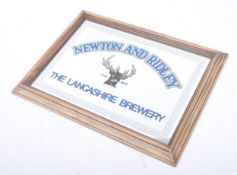 BREWERIANA RETRO VINTAGE NEWTON & RIDLEY ADVERTISING MIRROR