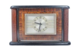 20TH CENTURY CIRCA 1930S ITALIAN DI MEGLIO FIGURED WALNUT CLOCK