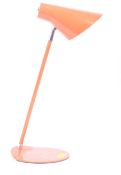 LATE 20TH CENTURY ORANGE METAL DESK LAMP