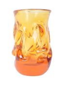 WILSON & DRYER FOR WHITEFRIARS - AMBER KNOBBLY VASE