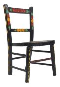 VINTAGE 20TH CENTURY BARGE WARE / FAIRGROUND PAINTED CHAIR