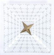 VINTAGE OPALINE GLASS CEILING LIGHT SHADE