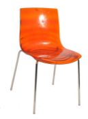 CONNUBIA BY CALLIGARIS - ICE - RETRO PLASTIC & CHROME CHAIR