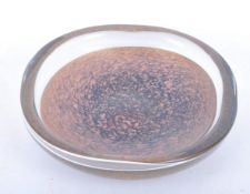 MANNER OF KOSTA BODA - THICK GLASS CENTREPIECE DISH