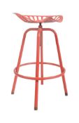 20TH CENTURY CAST IRON TRACTOR SEAT / BAR STOOL