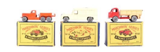 MOKO LESNEY - X3 VINTAGE MATCHBOX DIECAST MODELS