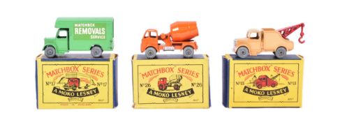 MOKO LESNEY - X3 VINTAGE MATCHBOX DIECAST MODELS