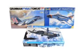 THREE VINTAGE PLASTIC MODEL KITS OF AIRCRAFT INTEREST 1/32 SCALE