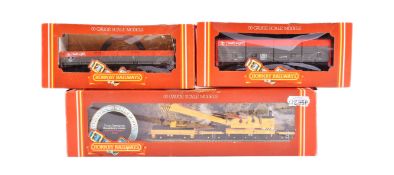 THREE VINTAGE HORNBY OO GAUGE MODEL RAILWAY TRAINSET ROLLING STOCK