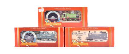 THREE VINTAGE HORNBY OO GAUGE MODEL RAILWAY TRAINSET LOCOMOTIVE